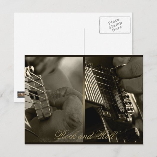 Carte Postale Rock et Roll (Devant / Derrière)