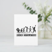 Carte Postale Rock Evolution drôle design (Debout devant)