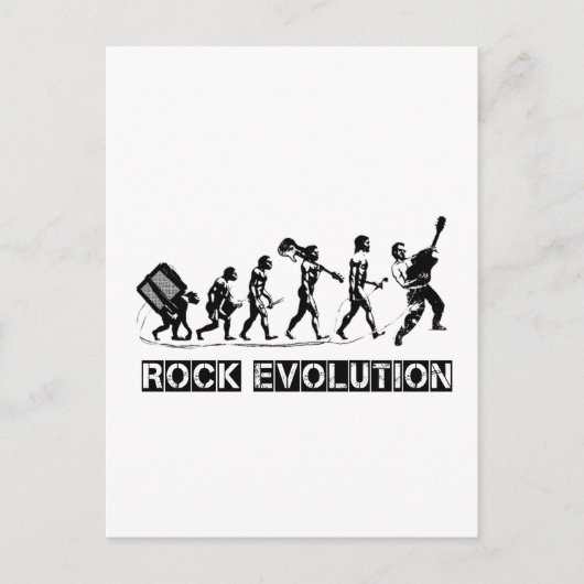 Carte Postale Rock Evolution drôle design (Devant)