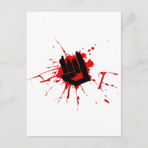 Carte Postale Rock Hand - Emo Rock Music Band Alternative Metal
