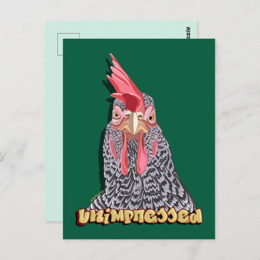 Carte Postale Rock Hen non impressionné (Devant / Derrière)