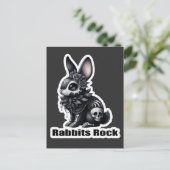 Carte Postale Rock lapin (Debout devant)