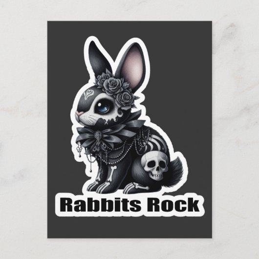 Carte Postale Rock lapin (Devant)