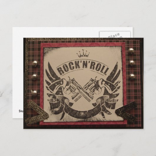 Carte postale Rock N Roll (Devant / Derrière)