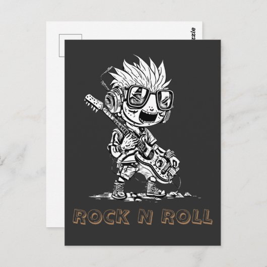 CARTE POSTALE ROCK N ROLL - CRÉATIF (Devant / Derrière)