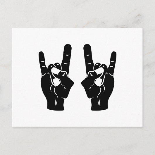 Carte Postale Rock n Roll Devil Horns (Devant)