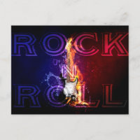 Rock n Roll Flamme Electric Guitare Musique