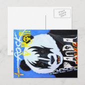 Carte Postale Rock n Roll Panda (Devant / Derrière)