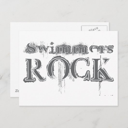 Carte Postale Rock nageur (Devant / Derrière)