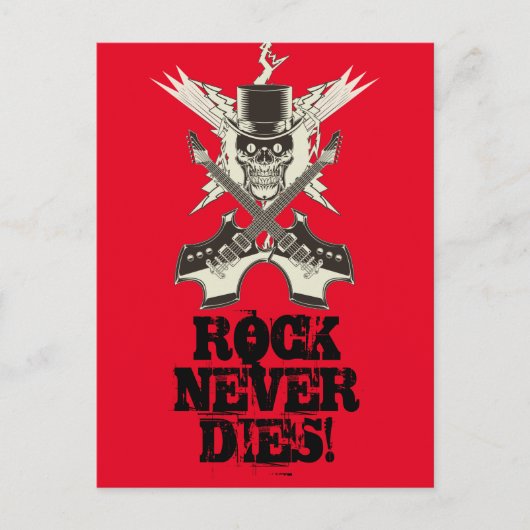 Carte Postale Rock Ne Meure Jamais ! (Devant)