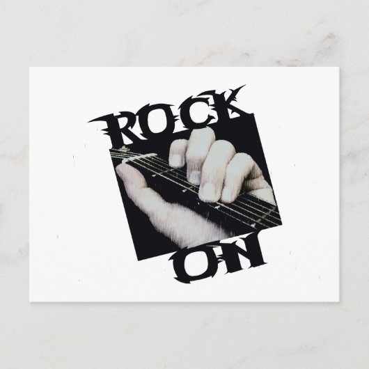 Carte Postale Rock On Guitare Player (Devant)