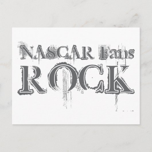 Carte Postale Rock pour fans de NASCAR (Devant)