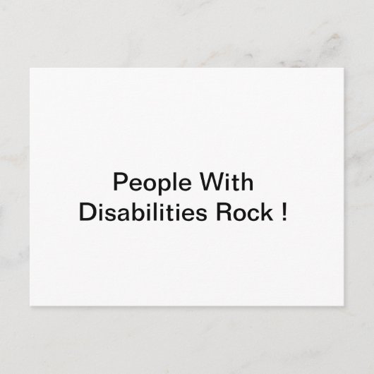Carte postale Rock pour personnes handicapées (Devant)