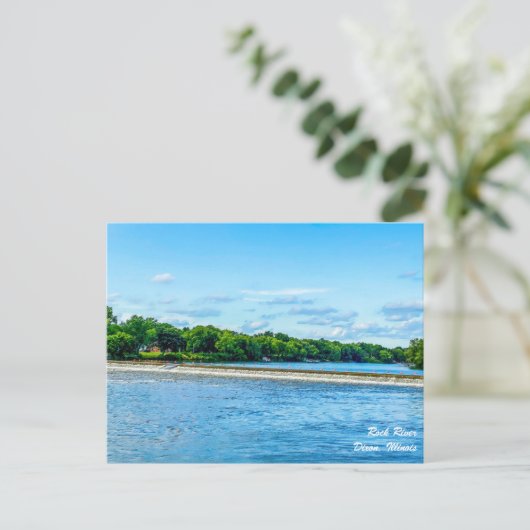 Carte postale Rock River Dixon Illinois (Debout devant)