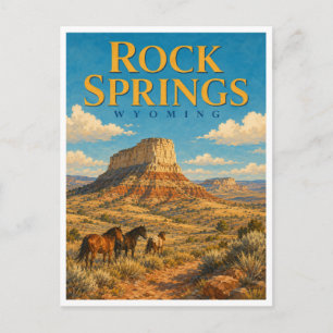 Carte Postale Rock Springs Wyoming Pilot Butte GeoSaga