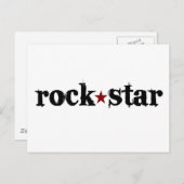 Carte Postale Rock Star (Devant / Derrière)