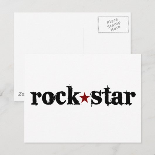 Carte Postale Rock Star (Devant / Derrière)