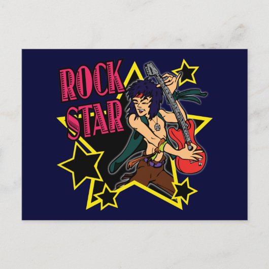 CARTE POSTALE ROCK STAR (Devant)