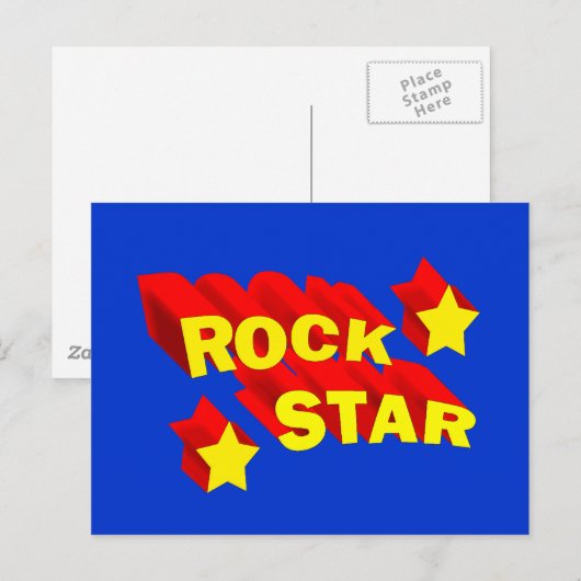 Carte Postale Rock Star (Devant / Derrière)