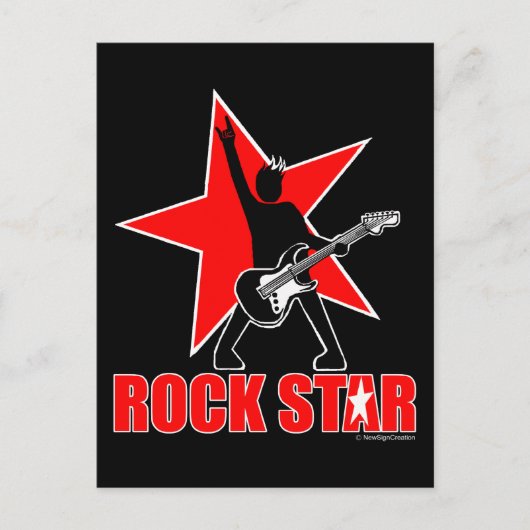 Carte Postale Rock Star (Devant)