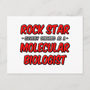 Carte Postale Rock Star ... Biologiste moléculaire
