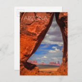 Carte Postale Rock window to Monument Valley (Devant / Derrière)
