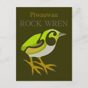 Carte Postale Rock Wren, South Island, oiseau NZ