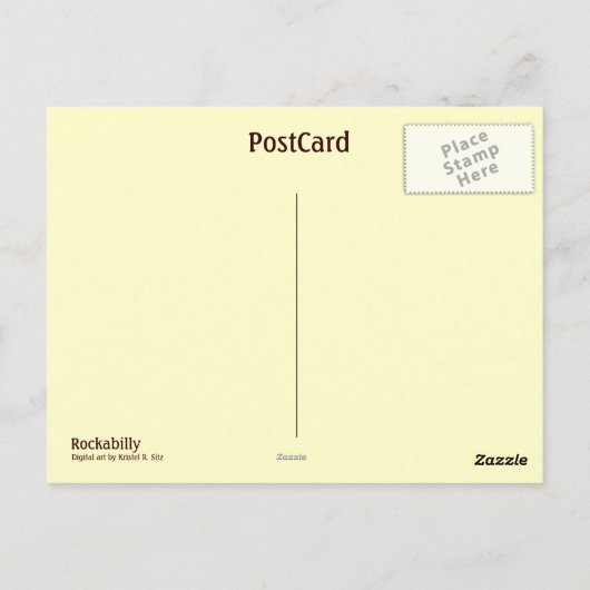 Carte Postale Rockabilly (Dos)