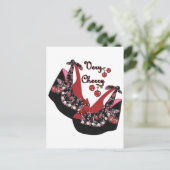 Carte Postale Rockabilly Very Cherry Shoes (Debout devant)