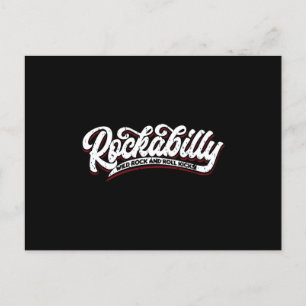 Carte Postale Rockabilly Wild Rock N Roll - Typo - neg