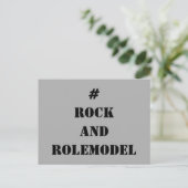 Carte Postale #RockandRolemodel - Black Editable. (Debout devant)