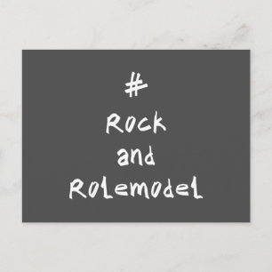 Carte Postale #RockandRolemodel - Blanc.
