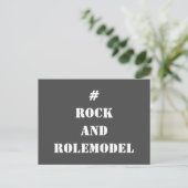 Carte Postale #RockandRolemodel - Blanc Modifiable. (Debout devant)