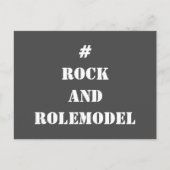Carte Postale #RockandRolemodel - Blanc Modifiable. (Devant)