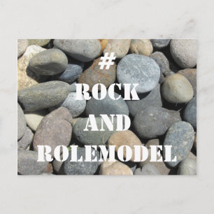 Carte Postale #RockandRolemodel - Blanc sur les rochers.
