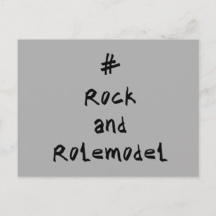 Carte Postale #RockandRolemodel - Noir.