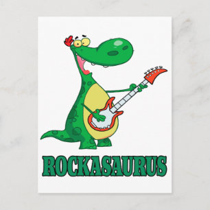 Carte Postale rockasaurus rock n roll dino dinosaure.ai