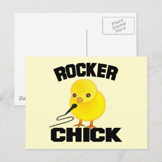 Carte Postale Rocker chick (Devant / Derrière)
