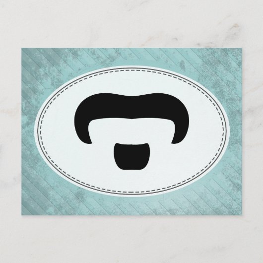Carte Postale Rocker Mustache (Devant)