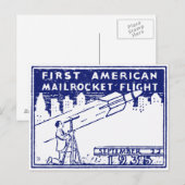 Carte Postale Rocket Mail américain 1935 (Devant / Derrière)
