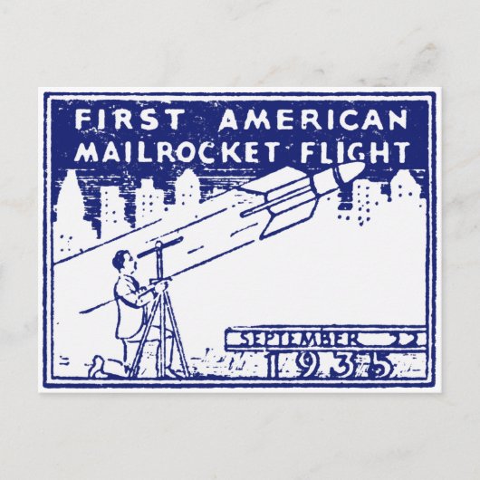 Carte Postale Rocket Mail américain 1935 (Devant)