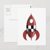 Carte Postale Rocket Red Space (Devant / Derrière)