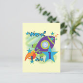 Carte Postale Rocket Ship 1er Anniversaire Tshirts et cadeaux (Debout devant)