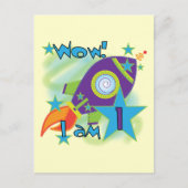 Carte Postale Rocket Ship 1er Anniversaire Tshirts et cadeaux (Devant)