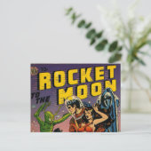 Carte Postale Rocket to the Moon Comic (Debout devant)