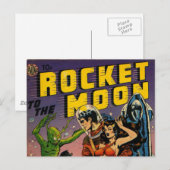 Carte Postale Rocket to the Moon Comic (Devant / Derrière)