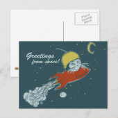 carte postale - rocketship (Devant / Derrière)