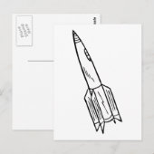 Carte Postale Rocketship (Devant / Derrière)