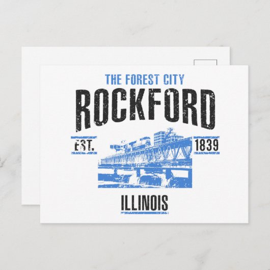 Carte Postale Rockford (Devant / Derrière)