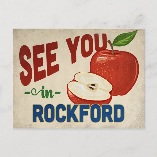 Carte Postale Rockford Illinois Apple - Vintage voyage (Devant)